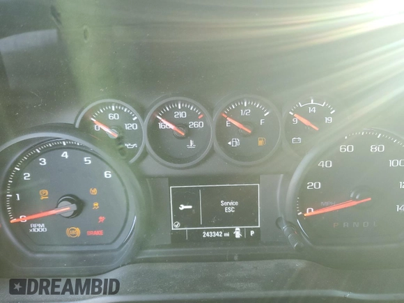2020 Chevrolet Silverado 1500 Custom with VIN 1GCRWBEH7LZ336938, listed as a Copart auction lot 52101245 with 243,342 mi miles and Salvage Title. Bid and sale history available at carsss.com. Image 9.