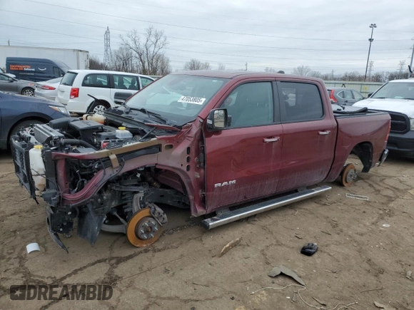 2019 Ram 1500 Big Horn/Lone Star with VIN 1C6RRFFG7KN674938, listed as a Copart auction lot 47053805 with 74,790 mi miles and Clean Title. Bid and sale history available at carsss.com. Image 1.