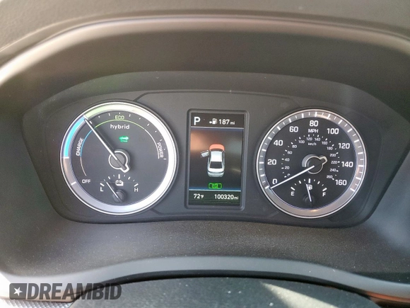 2018 Hyundai Sonata SE with VIN KMHE24L32JA079692, listed as a Copart auction lot 52740095 with 100,320 mi miles and Salvage Title. Bid and sale history available at DreamBid. Image 9.