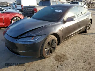2024 Tesla Model 3 with VIN 5YJ3E1EA0RF730446, listed as a Copart auction lot 41782145 with 10,734 mi miles and Salvage Title. Bid and sale history available at carsss.com. Image 1.