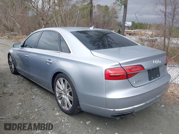 2015 Audi A8 L 4.0T with VIN WAU32AFD7FN021203, listed as a IAAI auction lot 41736045 with 135,471 mi miles. Bid and sale history available at carsss.com. Image 14.