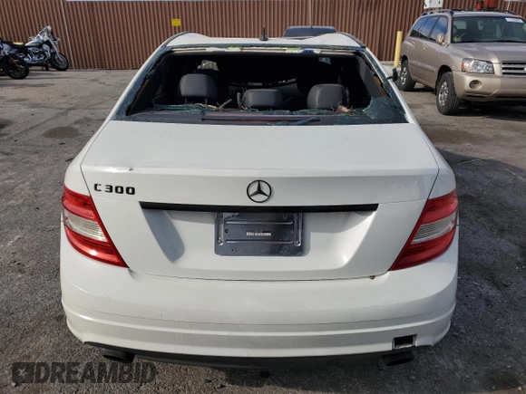 2009 Mercedes-Benz C 300 Sport with VIN WDDGF54X39F213185, listed as a Copart auction lot 51691235 with 128,750 mi miles and Salvage title. Bid and sale history available at DreamBid. Image 6.