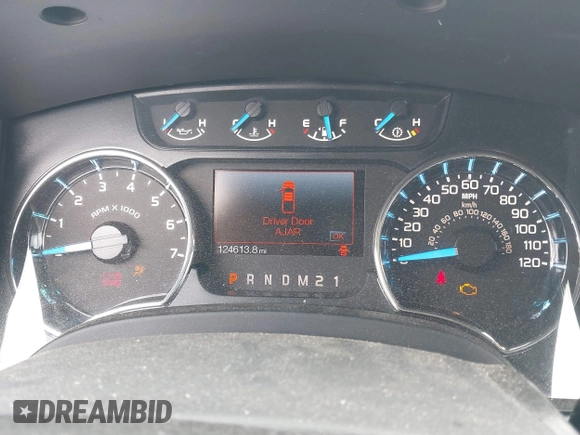 2014 Ford F-150 XL with VIN 1FTFW1CF9EFA40824, listed as a IAAI auction lot 41843053 with 124,613 mi miles. Bid and sale history available at carsss.com. Image 7.