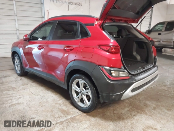 2022 Hyundai Kona SEL with VIN KM8K32AB7NU891234, listed as a IAAI auction lot 41329880 with 20,486 mi miles. Bid and sale history available at carsss.com. Image 3.