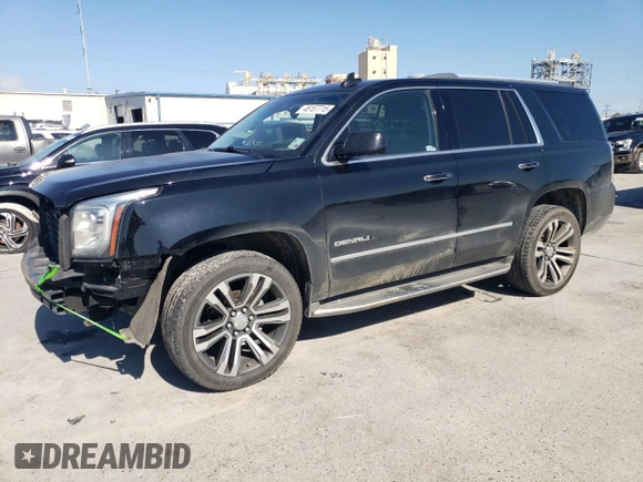 2017 GMC Yukon Denali with VIN 1GKS1CKJ5HR363368, listed as a Copart auction lot 46167715 with 134,515 mi miles and Salvage Title. Bid and sale history available at carsss.com. Image 1.