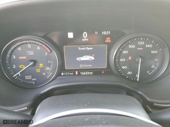 2020 Cadillac CT5 V-Series with VIN 1G6DR5RW1L0153683, listed as a Copart auction lot 76329804 with 16,633 mi miles and Salvage Title. Bid and sale history available at carsss.com. Image 9.