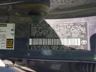 2011 Toyota Prius I with VIN JTDKN3DU5B0250166, listed as a IAAI auction lot 41984071 with 263,991 mi miles. Bid and sale history available at carsss.com. Image 9.