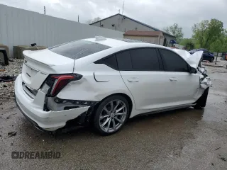 2025 Cadillac CT5 Sport with VIN 1G6DU5RK7S0101632, listed as a Copart auction lot 54661775 with 8,927 mi miles and Salvage title. Bid and sale history available at DreamBid. Image 3.