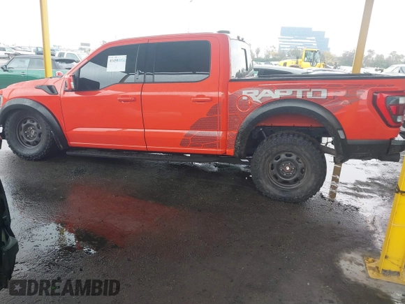 2023 Ford F-150 Raptor with VIN 1FTFW1RJ0PFC76292, listed as a IAAI auction lot 41458893 with 5,028 mi miles and . Bid and sale history available at DreamBid. Image 3.