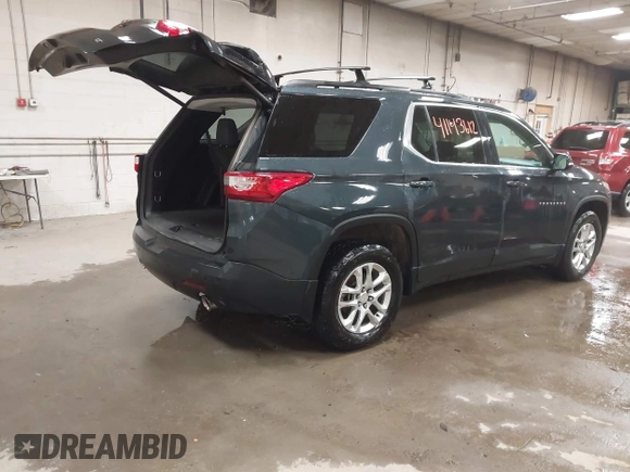 2020 Chevrolet Traverse LT with VIN 1GNEVHKW5LJ203804, listed as a IAAI auction lot 41143612 with 93,947 mi miles and . Bid and sale history available at DreamBid. Image 4.