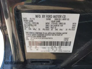 2015 Ford F-150 XL with VIN 1FTEW1CFXFFA37573, listed as a IAAI auction lot 42054120 with 125,822 mi miles. Bid and sale history available at carsss.com. Image 9.