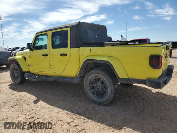 2023 Jeep Gladiator Overland with VIN 1C6HJTFG7PL564945, listed as a Copart auction lot 55837975 with 35,693 mi miles and Salvage title. Bid and sale history available at DreamBid. Image 2.