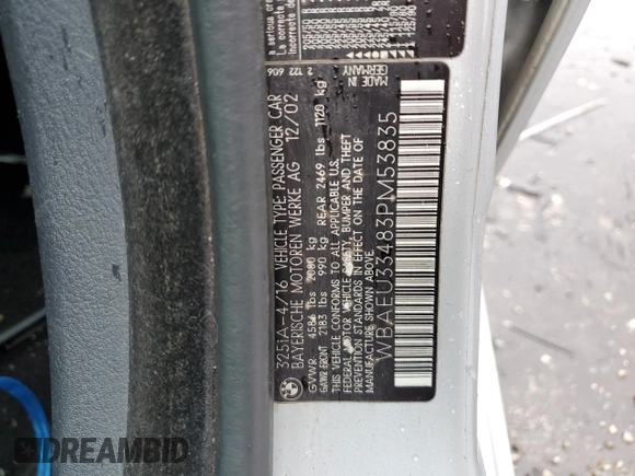 2003 BMW 3 Series 325xi с VIN WBAEU33483PM53835, выставлен на аукционе Copart как лот 58373085 с пробегом 207 758 миль миль и Списание • Salvage title. История ставок и продаж доступна на DreamBid. Изображение 12.