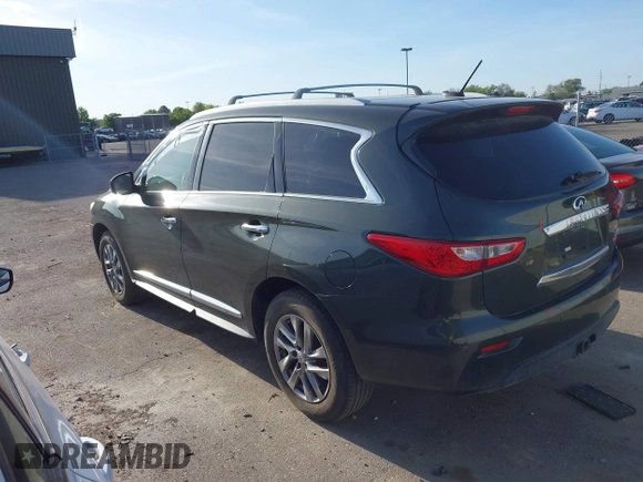 2013 Infiniti JX35 z VIN 5N1AL0MM0DC302090, wystawiony jako IAAI lot #42225621 z przebiegiem 198 767 mil mil oraz . Historia ofert i sprzedaży dostępna na DreamBid. Obrazek 3.
