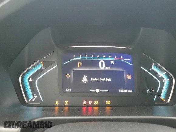 2023 Honda Odyssey EX with VIN 5FNRL6H55PB076665, listed as a Copart auction lot 57663235 with 19,346 mi miles and Salvage title. Bid and sale history available at DreamBid. Image 9.
