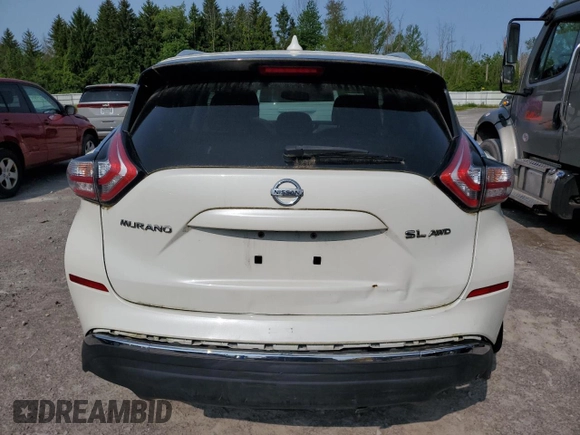 2017 Nissan Murano SL z VIN 5N1AZ2MH7HN181226, wystawiony jako Copart lot #59094235 z przebiegiem 61 851 mil mil oraz Szkoda całkowita • Salvage title. Historia ofert i sprzedaży dostępna na DreamBid. Obrazek 6.