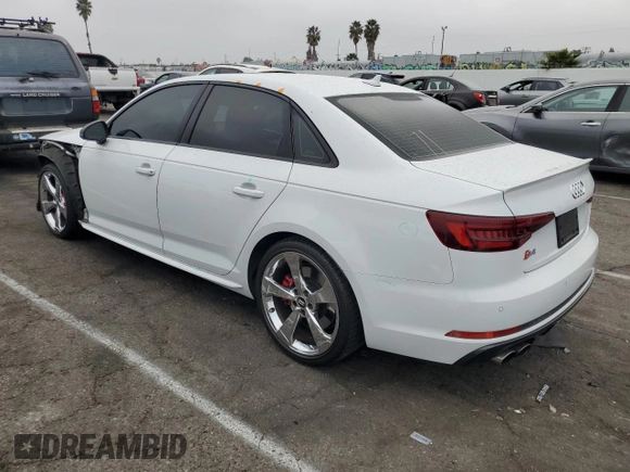 2019 Audi S4 Prestige with VIN WAUC4AF48KA093426, listed as a Copart auction lot 85475464 with 56,203 mi miles and Salvage Title. Bid and sale history available at carsss.com. Image 2.