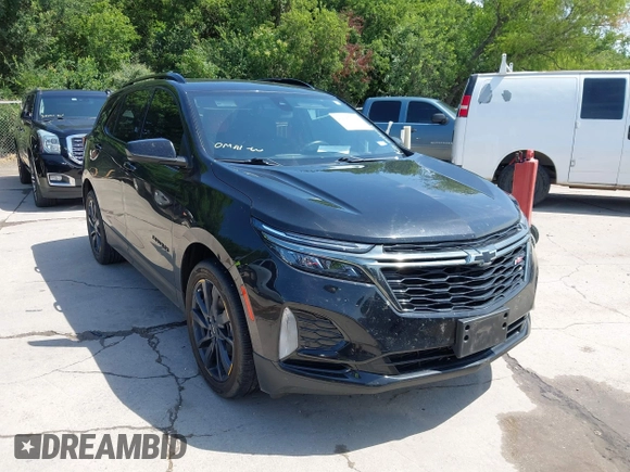 2022 Chevrolet Equinox RS with VIN 2GNAXMEV7N6147403, listed as a IAAI auction lot 42695434 with 68,645 mi miles and . Bid and sale history available at DreamBid. Image 1.