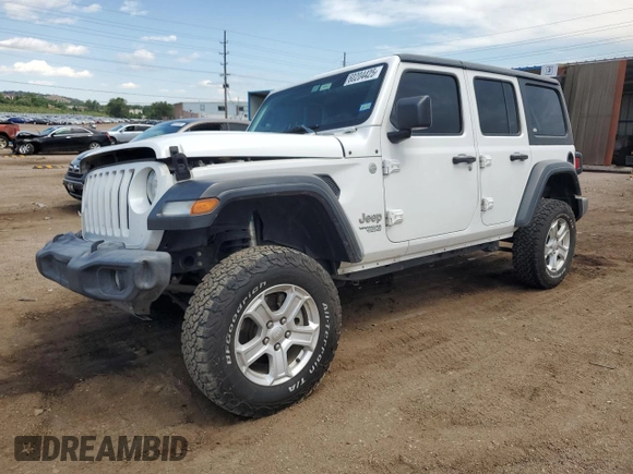 2018 Jeep Wrangler Unlimited Sport S z VIN 1C4HJXDG5JW136672, wystawiony jako Copart lot #60204425 z przebiegiem 151 411 mil mil oraz Szkoda całkowita • Salvage title. Historia ofert i sprzedaży dostępna na DreamBid. Obrazek 1.