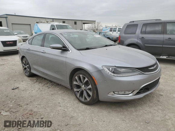 2015 Chrysler 200 C with VIN 1C3CCCCG6FN572317, listed as a Copart auction lot 49534855 with 94,032 mi miles and Clean Title. Bid and sale history available at carsss.com. Image 4.