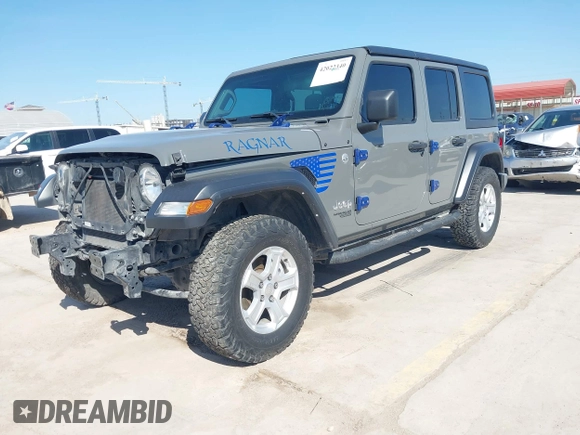 2020 Jeep Wrangler Unlimited Sport S z VIN 1C4HJXDN3LW337617, wystawiony jako IAAI lot #42022340 z przebiegiem 48 201 mil mil oraz . Historia ofert i sprzedaży dostępna na DreamBid. Obrazek 18.
