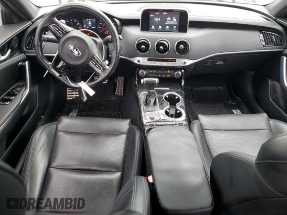 2020 Kia Stinger GT-Line with VIN KNAE15LAXL6072472, listed as a Copart auction lot 43606355 with 45,934 mi miles and Salvage Title. Bid and sale history available at DreamBid. Image 8.