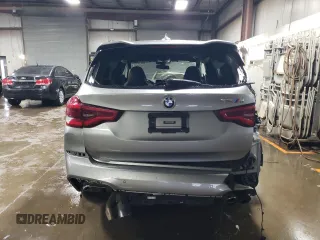 2020 BMW X3 M Competition with VIN 5YMTS0C08L9B60091, listed as a Copart auction lot 48272054 with 0 mi miles and Salvage Title. Bid and sale history available at carsss.com. Image 6.