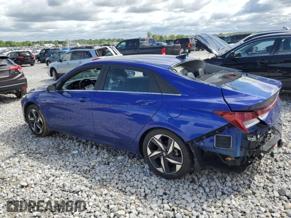 2023 Hyundai Elantra Limited z VIN KMHLN4AJ8PU061673, wystawiony jako Copart lot #57756205 z przebiegiem 40 103 mil mil oraz Nie do naprawy • Non repairable. Historia ofert i sprzedaży dostępna na DreamBid. Obrazek 2.