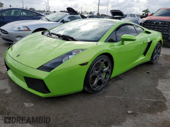 2005 Lamborghini Gallardo с VIN ZHWGU11S35LA02379, выставлен на аукционе Copart как лот 75365184 с пробегом 23 102 миль миль и На запчасти • Non repairable. История ставок и продаж доступна на DreamBid. Изображение 1.