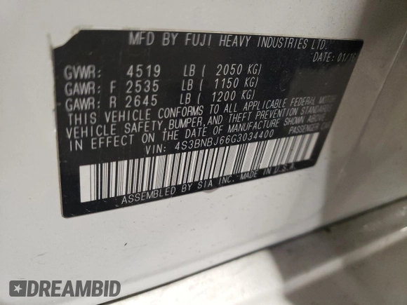2016 Subaru Legacy 2.5i Limited with VIN 4S3BNBJ66G3034400, listed as a Copart auction lot 72020493 with 123,466 mi miles. Bid and sale history available at carsss.com. Image 14.
