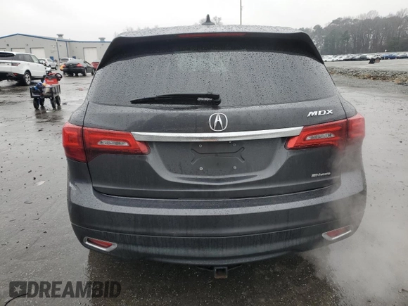2014 Acura MDX Tech Pkg with VIN 5FRYD4H49EB045743, listed as a Copart auction lot 42409225 with 96,194 mi miles and Salvage Title. Bid and sale history available at carsss.com. Image 6.