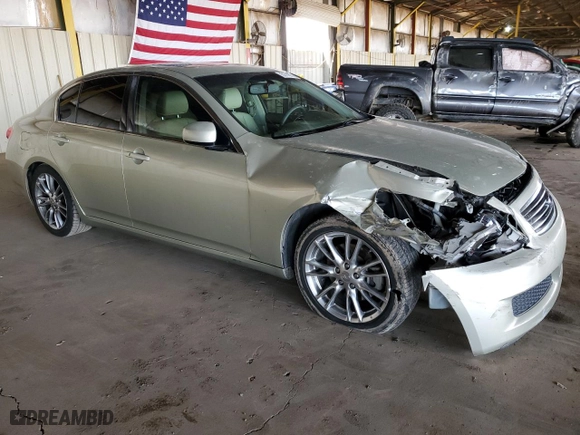 2007 Infiniti G35 Sedan Sport with VIN JNKBV61E37M729831, listed as a Copart auction lot 51118115 with 149,169 mi miles and Salvage Title. Bid and sale history available at carsss.com. Image 4.