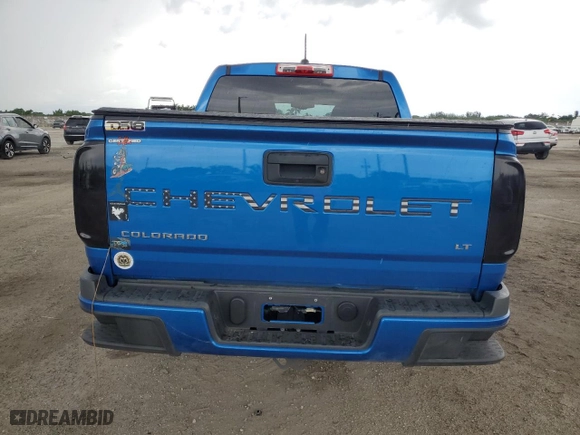 2022 Chevrolet Colorado 2WD LT with VIN 1GCGSCEA9N1300441, listed as a Copart auction lot 68234604 with 36,613 mi miles and Salvage Title. Bid and sale history available at carsss.com. Image 6.