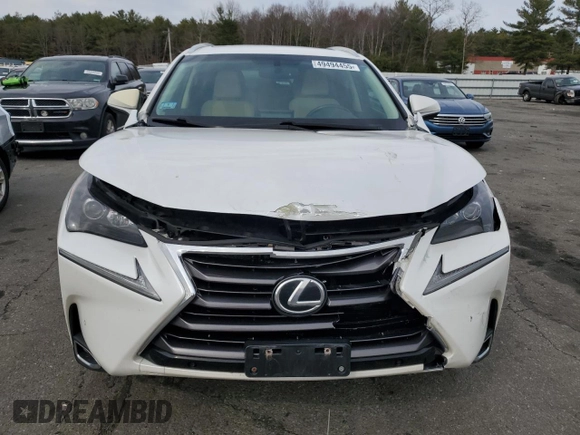 2015 Lexus NX 200t with VIN JTJBARBZ7F2018107, listed as a Copart auction lot 49494455 with 113,365 mi miles and Clean Title. Bid and sale history available at DreamBid. Image 5.