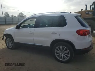 2012 Volkswagen Tiguan SE with VIN WVGAV7AX6CW555896, listed as a Copart auction lot 46454225 with 150,633 mi miles and Salvage Title. Bid and sale history available at DreamBid. Image 2.