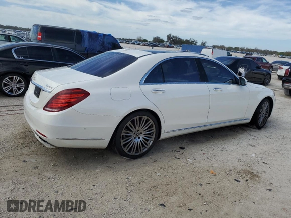 2017 Mercedes-Benz S 550 with VIN WDDUG8FB8HA331053, listed as a Copart auction lot 41588304 with 46,318 mi miles and Salvage Title. Bid and sale history available at carsss.com. Image 3.
