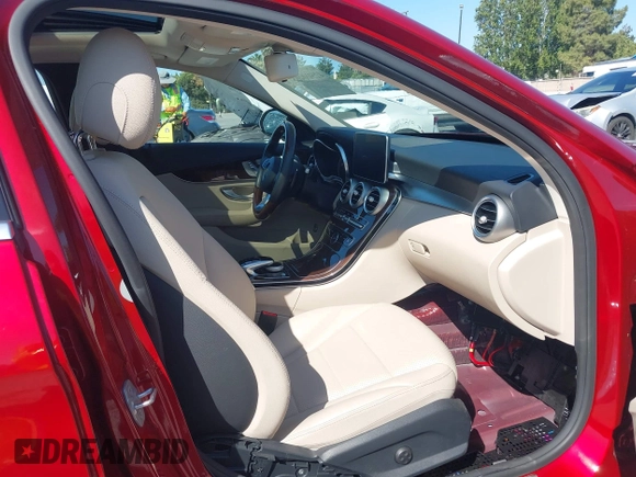 2018 Mercedes-Benz C 300 with VIN 55SWF4JB4JU264839, listed as a IAAI auction lot 42500465 with 28,115 mi miles and . Bid and sale history available at DreamBid. Image 5.