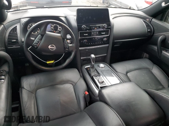 2022 Nissan Armada SL with VIN JN8AY2BB6N9810750, listed as a Copart auction lot 85612934 with 57,297 mi miles and Salvage Title. Bid and sale history available at carsss.com. Image 8.