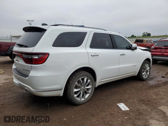 2023 Dodge Durango Citadel with VIN 1C4RDJEGXPC550337, listed as a Copart auction lot 59873405 with 37,296 mi miles and Salvage title. Bid and sale history available at DreamBid. Image 3.