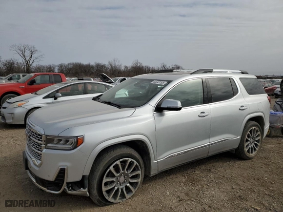 2020 GMC Acadia Denali with VIN 1GKKNXLS6LZ105761, listed as a Copart auction lot 44543195 with 64,836 mi miles and Salvage Title. Bid and sale history available at carsss.com. Image 1.