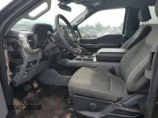2021 Ford F-150 XL with VIN 1FTEX1EP9MKD20845, listed as a Copart auction lot 57053855 with 27,824 mi miles and Salvage title. Bid and sale history available at DreamBid. Image 7.