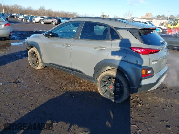 2021 Hyundai Kona Night Edition with VIN KM8K6CA59MU709345, listed as a IAAI auction lot 41197189 with 29,329 mi miles and . Bid and sale history available at carsss.com. Image 3.