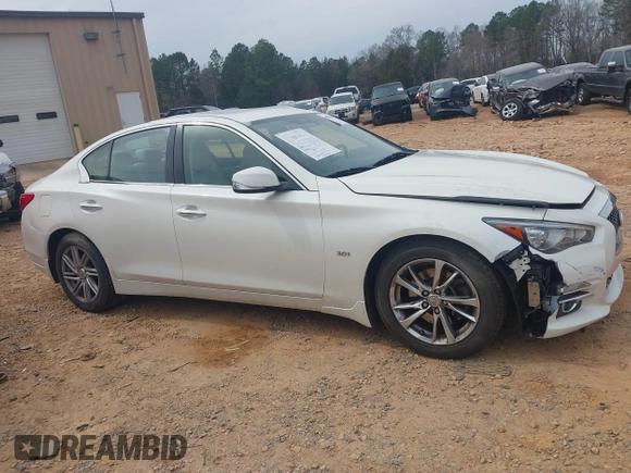 2017 Infiniti Q50 3.0t Premium with VIN JN1EV7AR8HM839141, listed as a IAAI auction lot 41803774 with 109,893 mi miles. Bid and sale history available at carsss.com. Image 13.