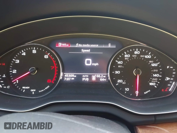 2023 Audi Q5 S line Premium with VIN WA1GAAFY0P2037363, listed as a IAAI auction lot 42372352 with 45,309 mi miles and . Bid and sale history available at DreamBid. Image 7.