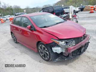 2018 Toyota Corolla iM with VIN JTNKARJE7JJ573943, listed as a IAAI auction lot 42080333 with 99,860 mi miles. Bid and sale history available at carsss.com. Image 1.