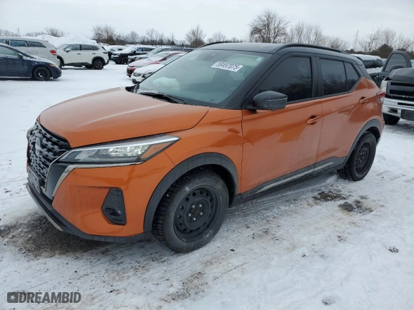 2022 Nissan Kicks SR with VIN 3N1CP5DV0NL502886, listed as a Copart auction lot 88497075 with 47,549 mi miles and Clean Title. Bid and sale history available at carsss.com. Image 1.