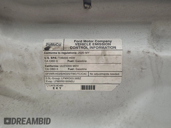2020 Ford Transit Cargo z VIN 1FTBR2YG9LKB09125, wystawiony jako IAAI lot #42774093 z przebiegiem 98 738 mil mil oraz . Historia ofert i sprzedaży dostępna na DreamBid. Obrazek 27.