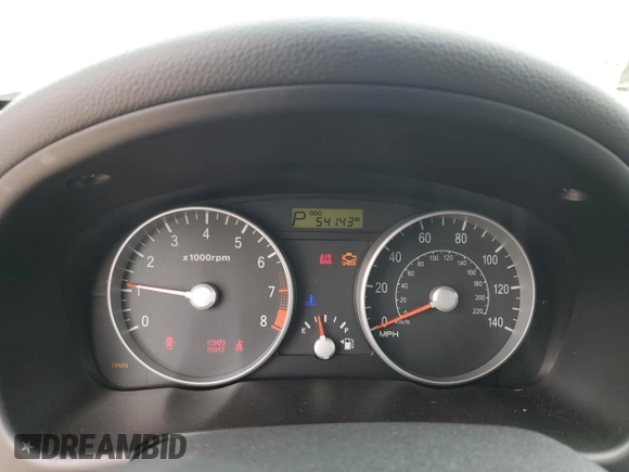 2008 Hyundai Accent GS with VIN KMHCM36C08U078802, listed as a Copart auction lot 50921905 with 54,143 mi miles and Salvage Title. Bid and sale history available at carsss.com. Image 9.