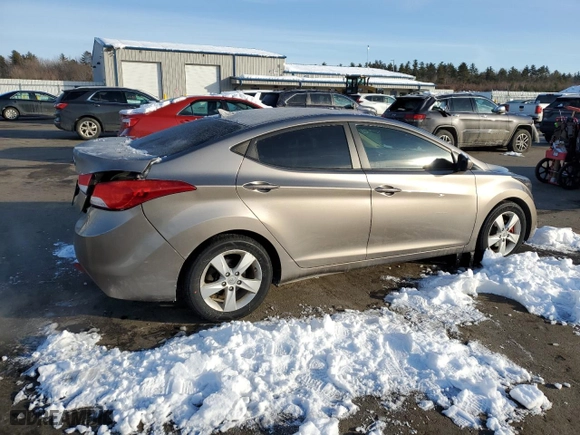 2013 Hyundai Elantra GLS PZEV with VIN 5NPDH4AE7DH378451, listed as a Copart auction lot 44617665 with 95,414 mi miles and Salvage Title. Bid and sale history available at carsss.com. Image 3.