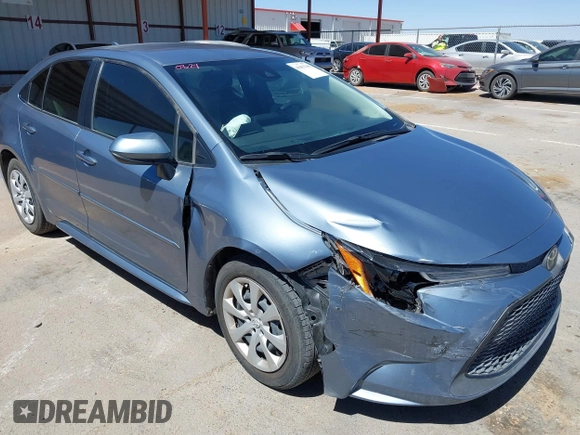 2022 Toyota Corolla LE with VIN JTDEPMAE8NJ227215, listed as a IAAI auction lot 41855168 with 24,563 mi miles and . Bid and sale history available at DreamBid. Image 6.